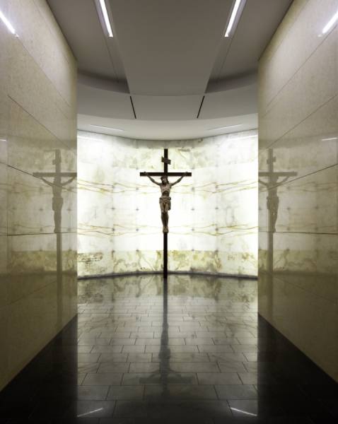Photograph Eric Prine Church Interior Cross on One Eyeland